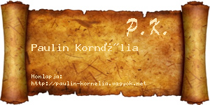 Paulin Kornélia névjegykártya
